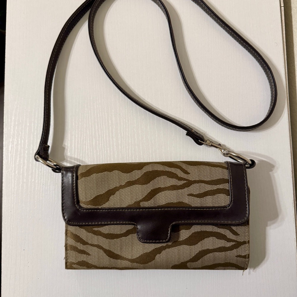 Leather Crossbody Animal Print Wallet/Coin Purse